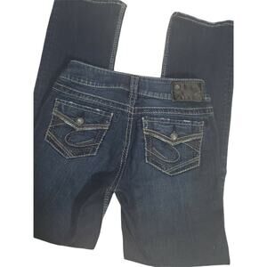 Silver Suki Jeans Womens 26x31 Mid Slim Bootcut Low Rise Casual Denim